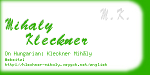 mihaly kleckner business card
